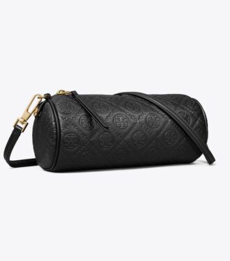 Bolso cilíndrico con monograma T Monogram y textura granulada