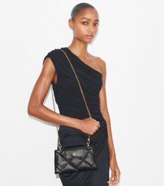 Bolso con asa superior acolchado Kira Diamond