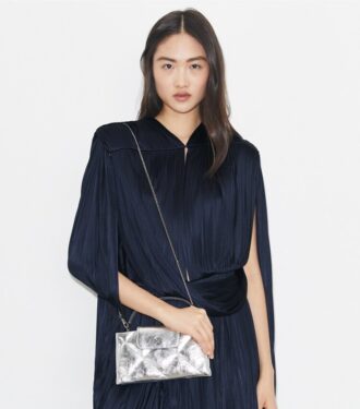 Bolso con asa superior metalizada Kira Diamond Quilt