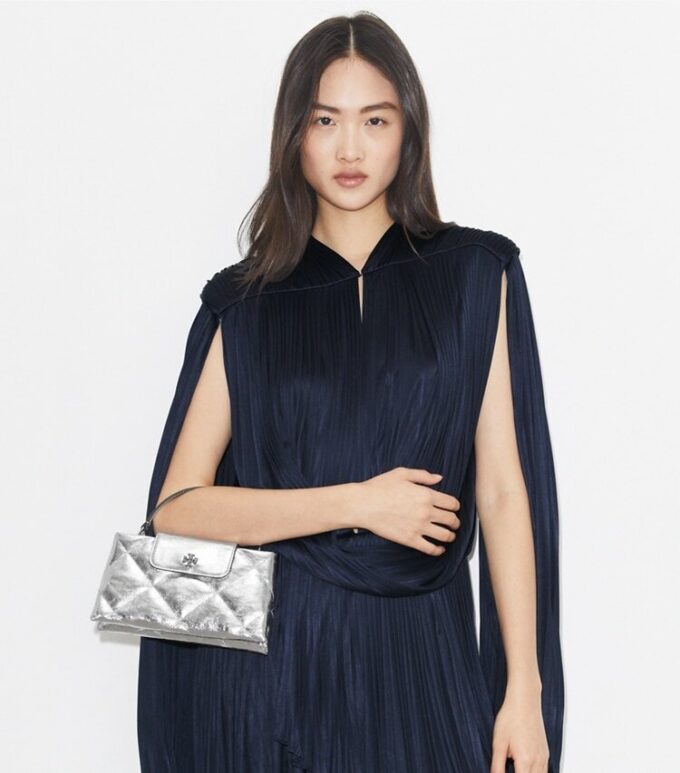 Bolso con asa superior metalizada Kira Diamond Quilt Bolso con asa superior metalizada Kira Diamond Quilt