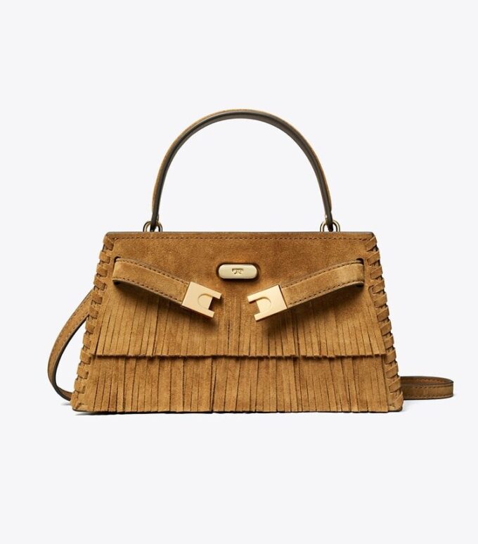Bolso con asa superior y flecos de ante Mini Lee Radziwill Bolso con asa superior y flecos de ante Mini Lee Radziwill