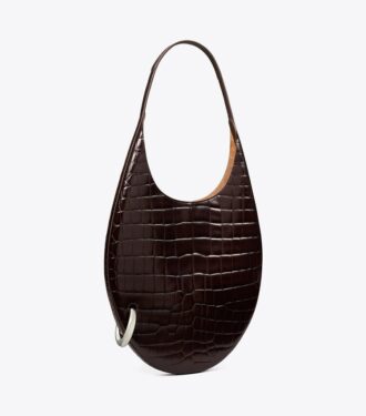 Bolso con estampado de cocodrilo perforado