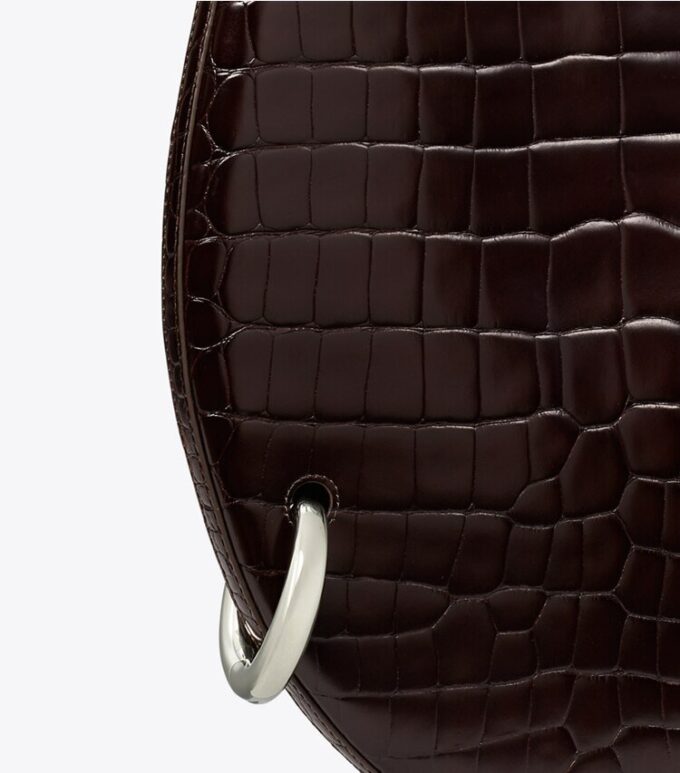 Bolso con estampado de cocodrilo perforado Bolso con estampado de cocodrilo perforado