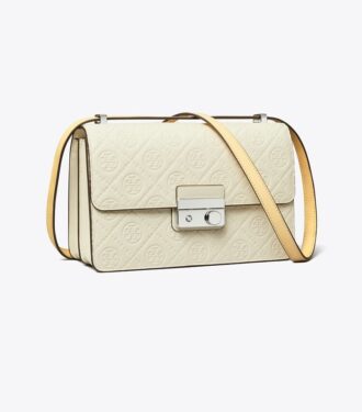 Bolso de hombro con T Monogram y textura granulada