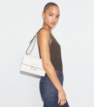 Bolso de hombro con T Monogram y textura granulada