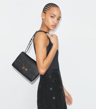 Bolso de hombro con T Monogram y textura granulada