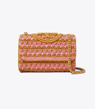 Bolso de hombro convertible pequeño Fleming Soft Crochet