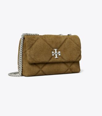 Bolso de hombro de ante acolchado Kira Diamond