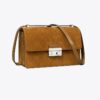 Bolso de hombro de gamuza con T Monogram Bolso de hombro de gamuza con T Monogram