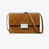 Bolso de hombro de gamuza con T Monogram Bolso de hombro de gamuza con T Monogram