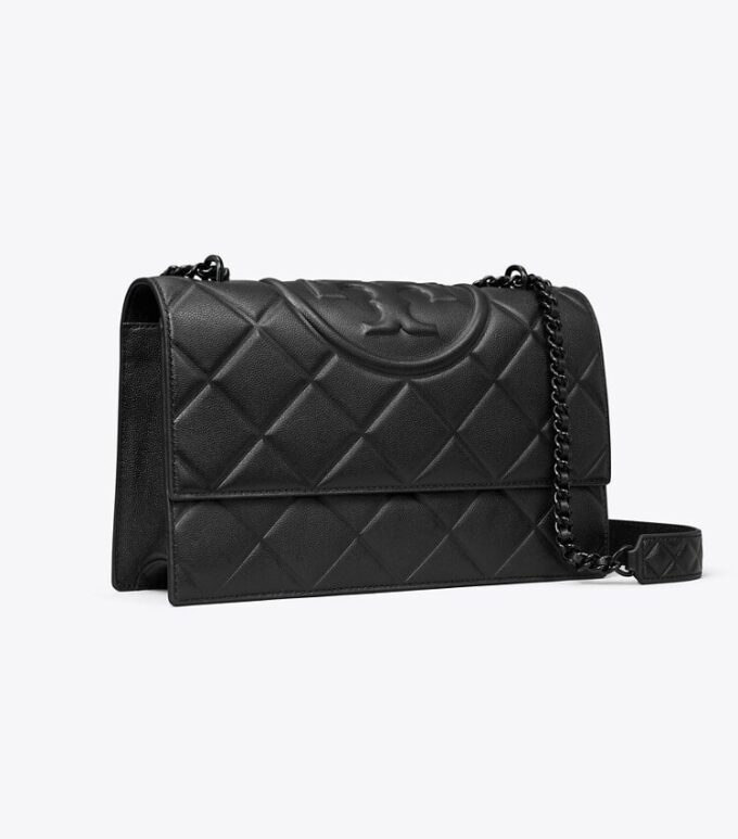 Bolso de hombro Fleming con grano pulido Bolso de hombro Fleming con grano pulido