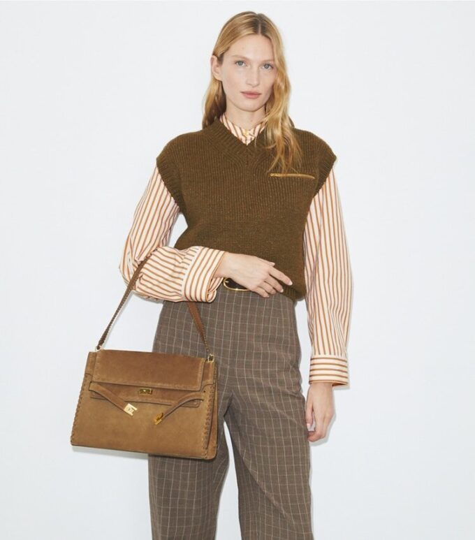Bolso de hombro grande Lee Radziwill de gamuza Bolso de hombro grande Lee Radziwill de gamuza