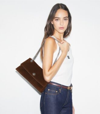 Bolso de hombro Kira Turnlock de ante
