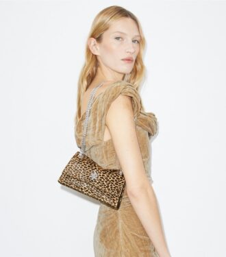 Bolso de hombro Mini Kira Turnlock de pelo de becerro