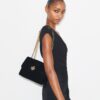 Bolso de hombro pequeño Kira Diamond Quilt Velvet Pavé Bolso de hombro pequeño Kira Diamond Quilt Velvet Pavé