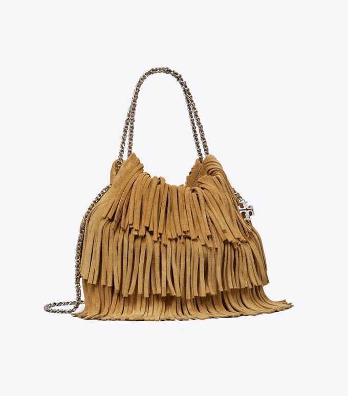 Bolso hobo Mini Fleming con flecos de ante Bolso hobo Mini Fleming con flecos de ante