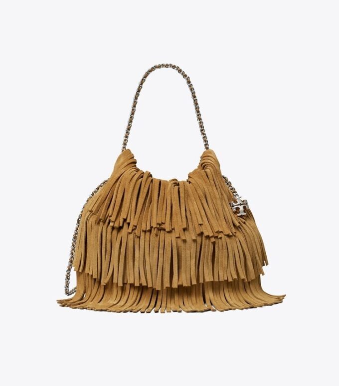 Bolso hobo Mini Fleming con flecos de ante Bolso hobo Mini Fleming con flecos de ante