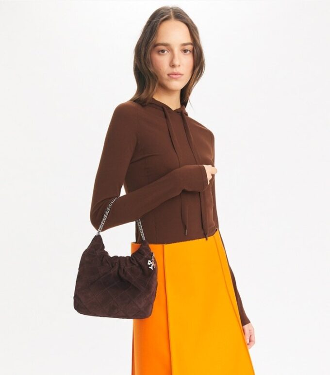 Bolso hobo Mini Fleming de ante suave Bolso hobo Mini Fleming de ante suave