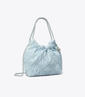 Bolso hobo mini Fleming de denim suave Bolso hobo mini Fleming de denim suave