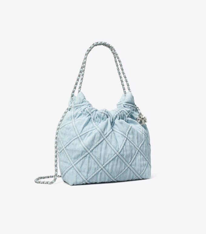 Bolso hobo mini Fleming de denim suave Bolso hobo mini Fleming de denim suave