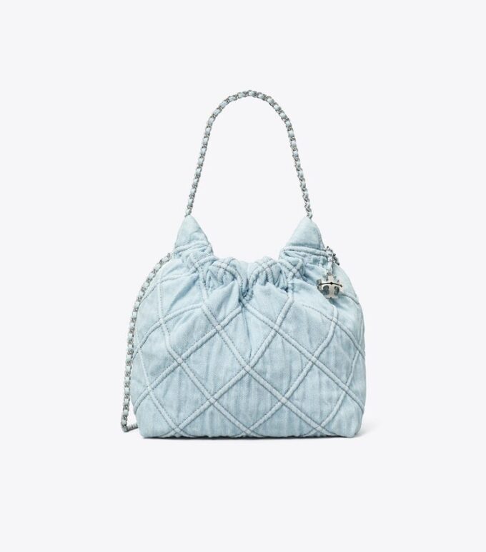 Bolso hobo mini Fleming de denim suave Bolso hobo mini Fleming de denim suave