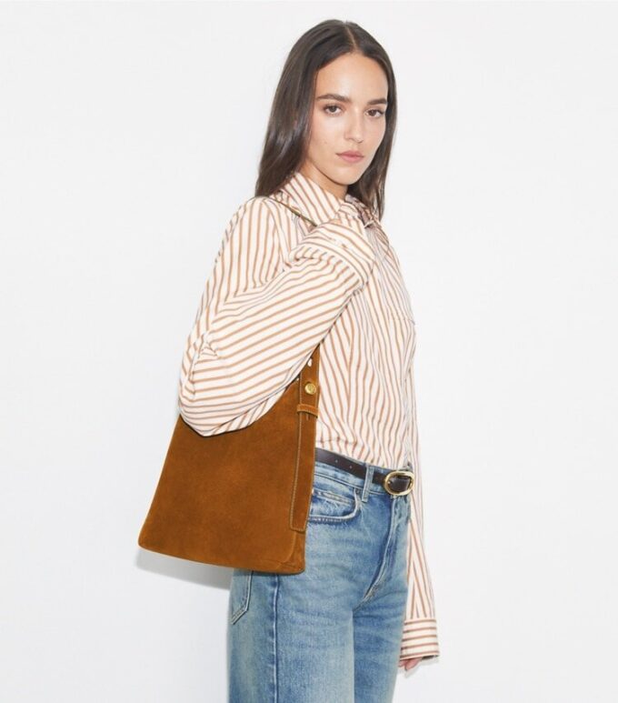Bolso hobo pequeño Romy de gamuza