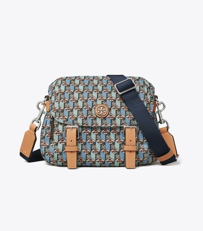 Bolso mensajero pequeño de nailon estampado Bolso mensajero pequeño de nailon estampado