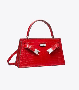 Bolso mini Lee Radziwill con asa superior y estampado de cocodrilo