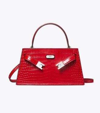 Bolso mini Lee Radziwill con asa superior y estampado de cocodrilo