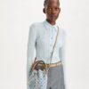 Bolso mini tipo cubo de denim con T Monogram Bolso mini tipo cubo de denim con T Monogram