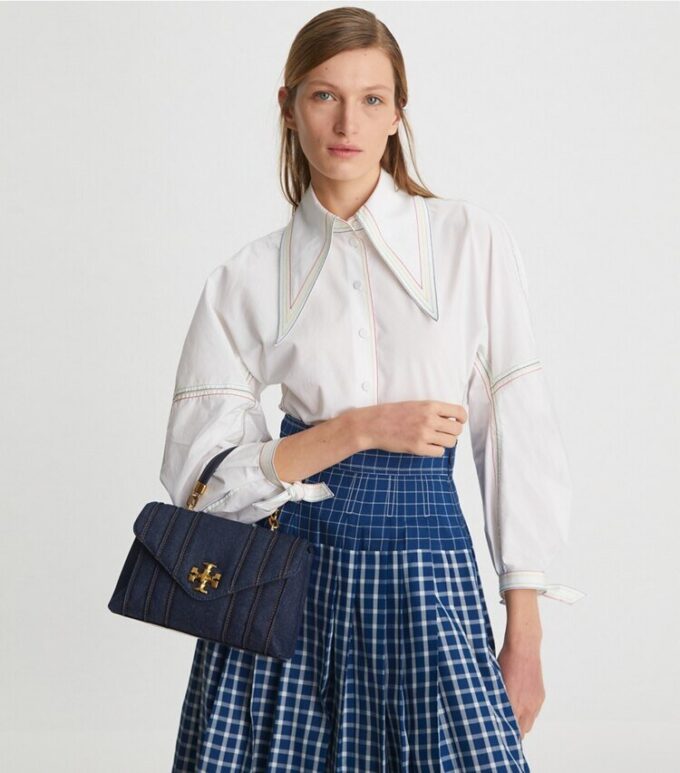 Bolso pequeño acolchado Kira Denim