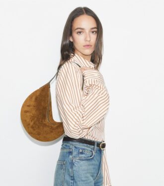 Bolso pequeño Balloon con monograma T Monogram en ante