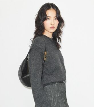Bolso pequeño Balloon con monograma T Monogram en titanio claro