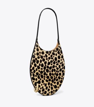 Bolso pequeño con agujeros de pelo de becerro