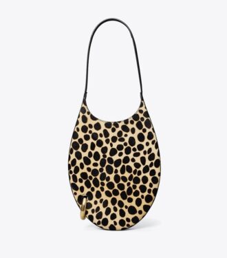 Bolso pequeño con agujeros de pelo de becerro