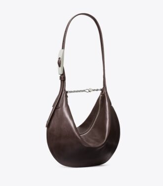 Bolso pequeño de cuero tipo globo
