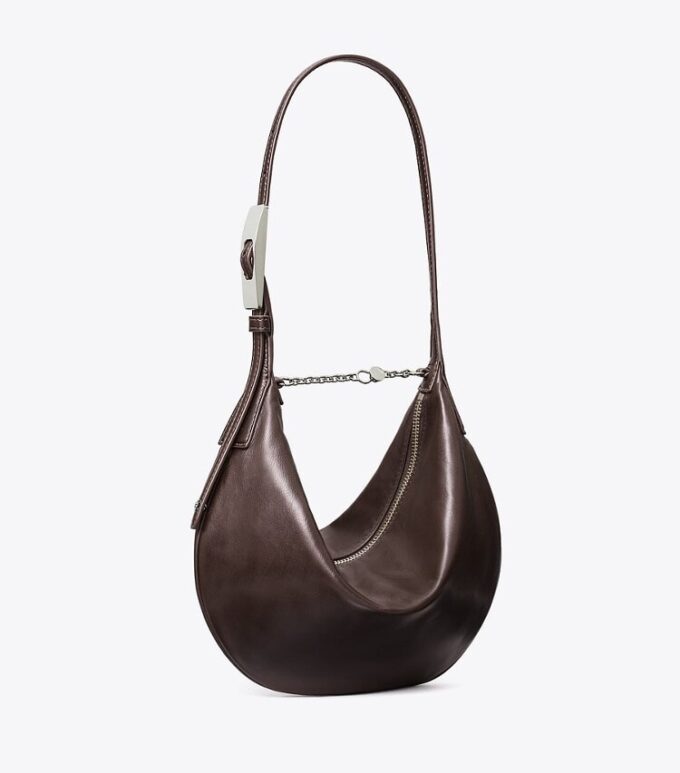 Bolso pequeño de cuero tipo globo Bolso pequeño de cuero tipo globo