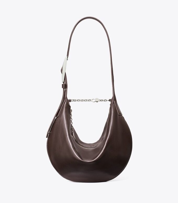 Bolso pequeño de cuero tipo globo Bolso pequeño de cuero tipo globo