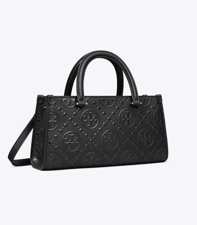 Bolso pequeño East-West con T Monogram en relieve