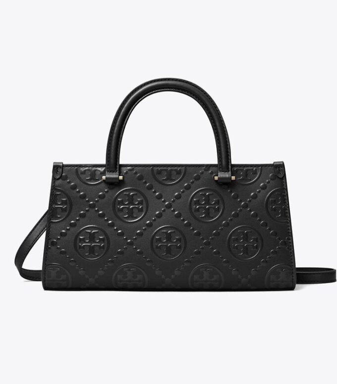 Bolso pequeño East-West con T Monogram en relieve