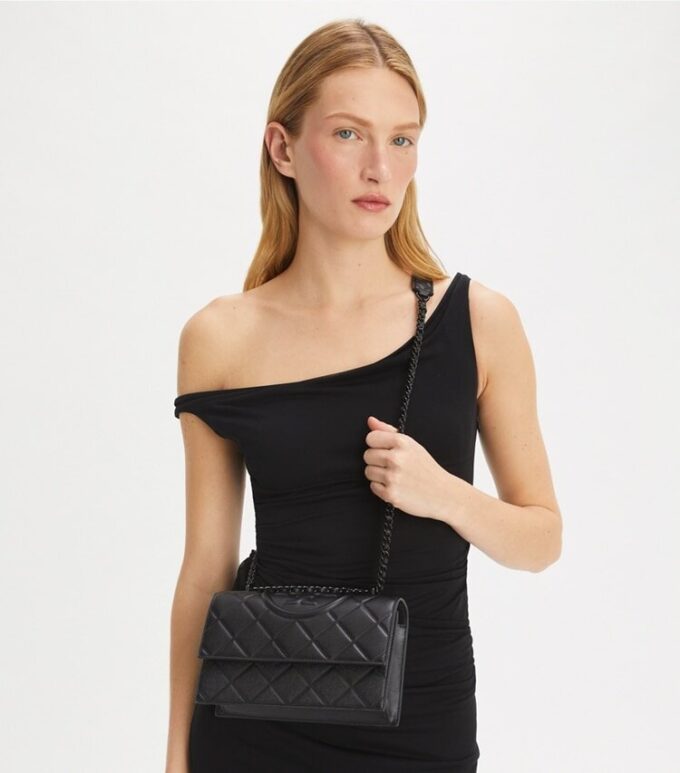 Bolso pequeño Fleming con grano pulido Bolso pequeño Fleming con grano pulido