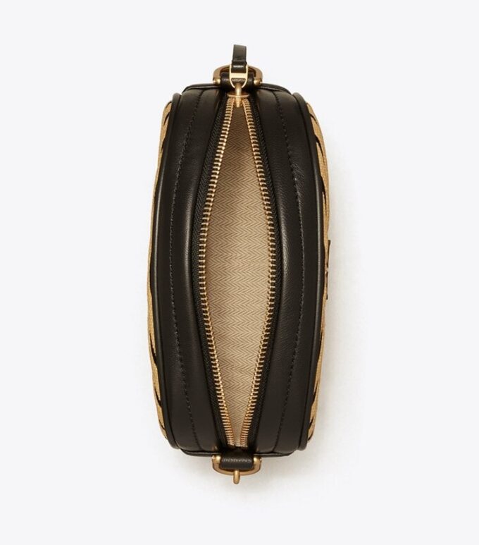 Bolso pequeño para cámara Kira Chevron Soft Straw Bolso pequeño para cámara Kira Chevron Soft Straw
