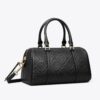 Bolso pequeño tipo barril con T Monogram y textura granulada Bolso pequeño tipo barril con T Monogram y textura granulada