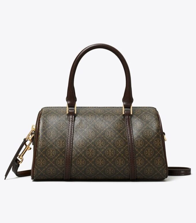 Bolso pequeño tipo barril de lona recubierta con T Monogram Bolso pequeño tipo barril de lona recubierta con T Monogram