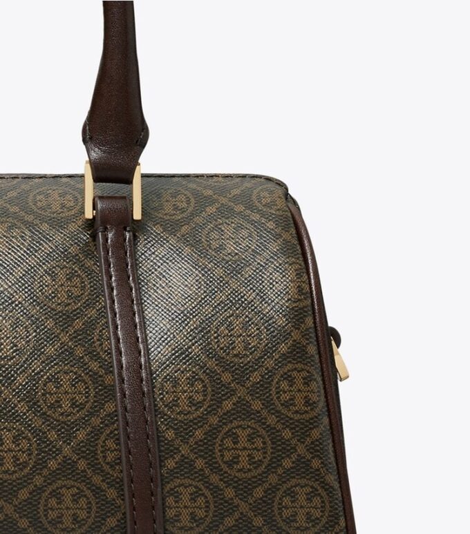 Bolso pequeño tipo barril de lona recubierta con T Monogram Bolso pequeño tipo barril de lona recubierta con T Monogram