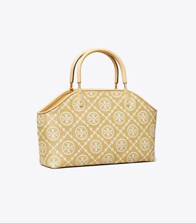 Bolso pequeño tipo cesta T Monogram Raffia