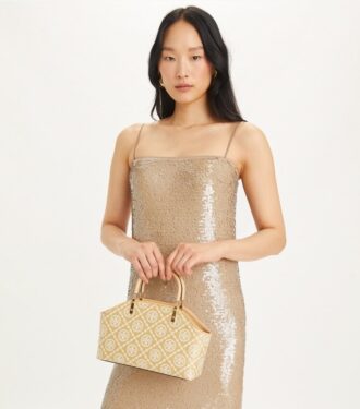 Bolso pequeño tipo cesta T Monogram Raffia