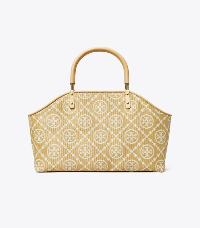 Bolso pequeño tipo cesta T Monogram Raffia