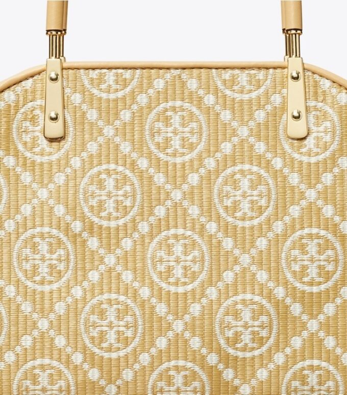 Bolso pequeño tipo cesta T Monogram Raffia