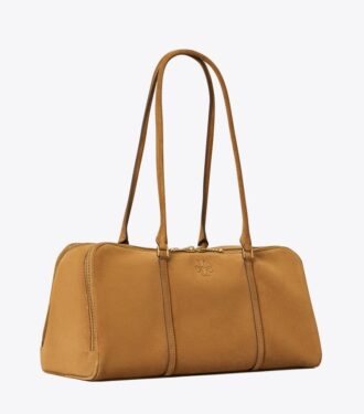 Bolso satchel de ante color Marshmallow